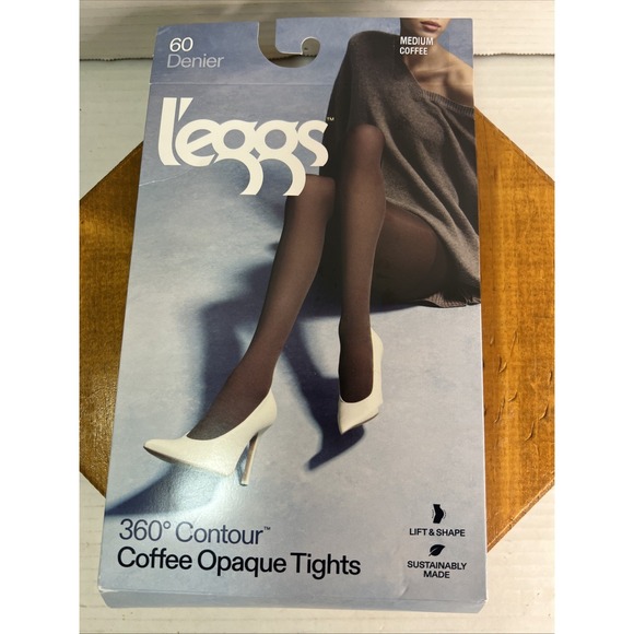 Women's‎ L'eggs 360 degrees contour Coffee Opaque Tights 60 Denier Medium Coffee - Picture 1 of 9